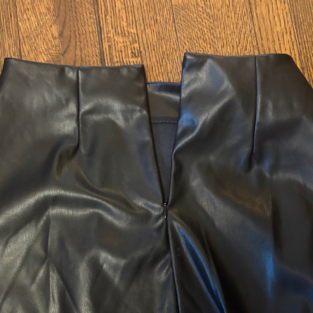 Blue Blush Black Vegan Leather Mini Skirt - Picture 4 of 4
